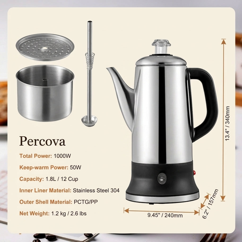 The Percova™ Classic Electric Percolator